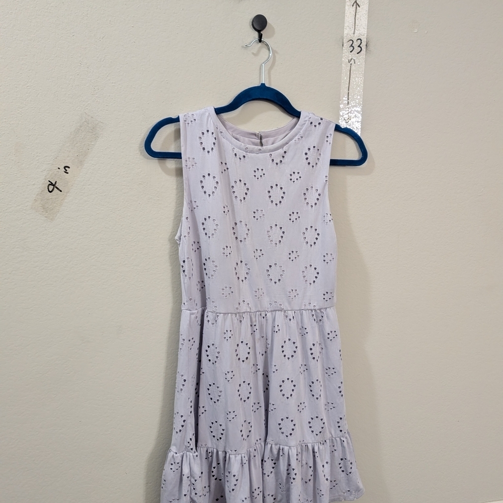 As U Wish Dress in Lavender Eyelet